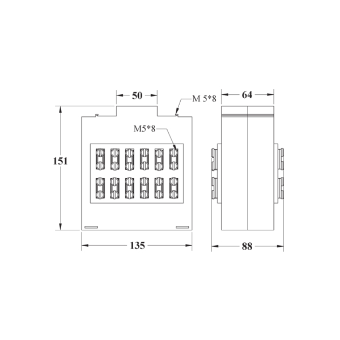 ترانسفورمر جریان فشار ضعیف LPS (class:0.5)